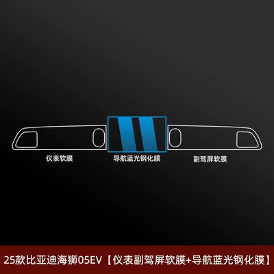 Car interior film, Hiace 05Ev Navigation Screen Tempered - 25-models-of-hiace-05ev-instrument-and-passenger-screen-soft-film-128inch-navigation-blue-light-tempered-film