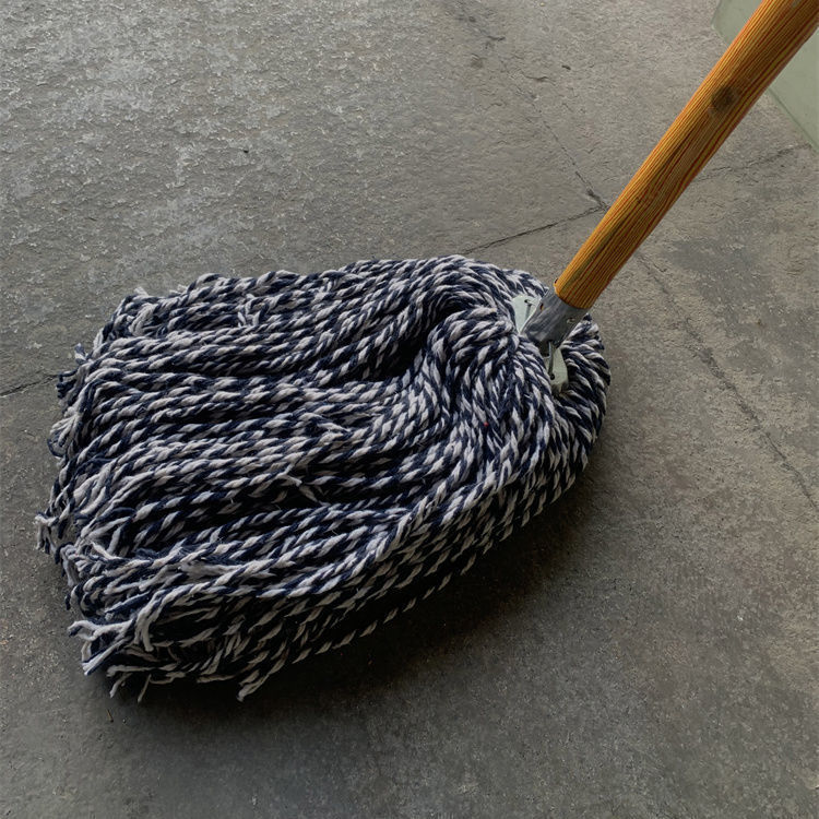 8cm 넓은 머리 파란색과 흰색 와이어 걸레♢