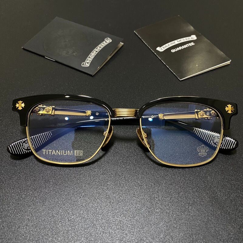 New model BONENN trendy eyeglass frame, half-frame pure titanium transparent prescription glasses, same style as Guan Xiaotong's, unisex