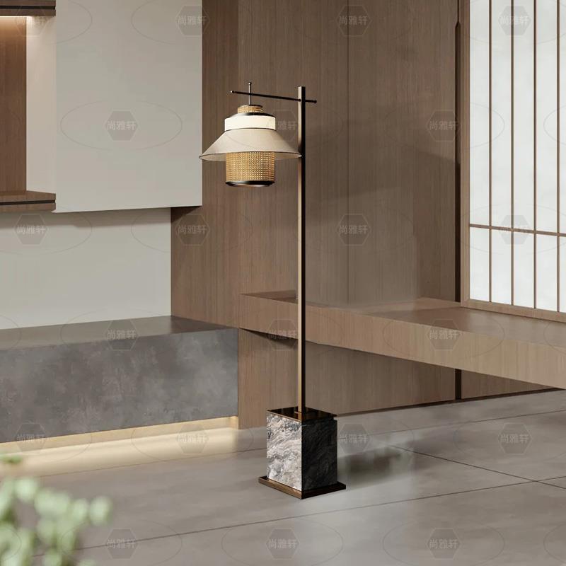Minimalist Zhongshan Factory Direct Sales Designer New Creative Retro Zen Floor Lamp Light Luxury Postmodern