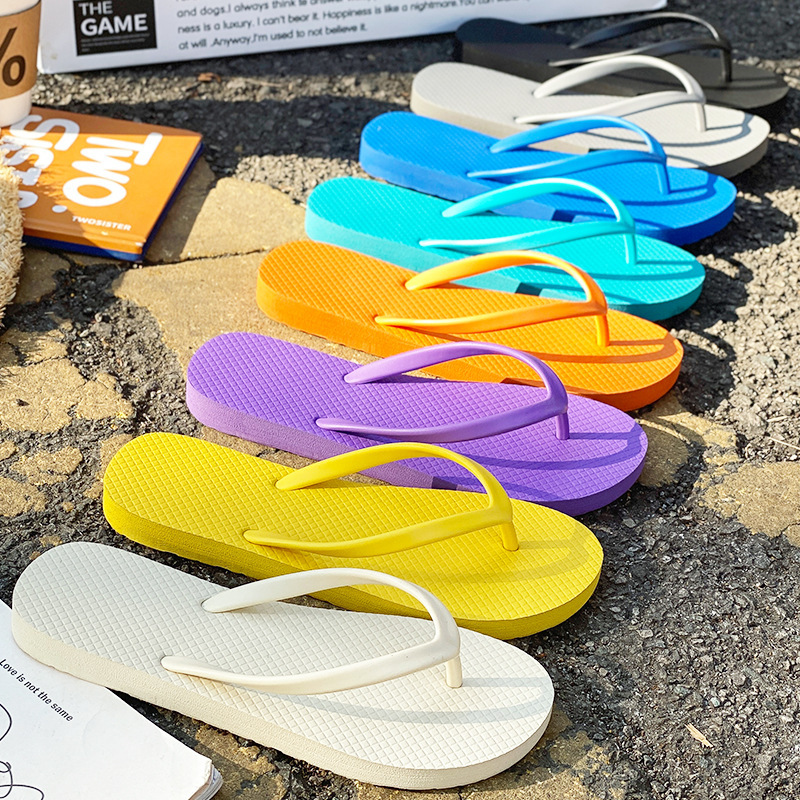 Colorful Flip-Flops 2025 New Style Bathing Non-Slip Flip-Flops Summer Home Household Couple Sandals Men's Style