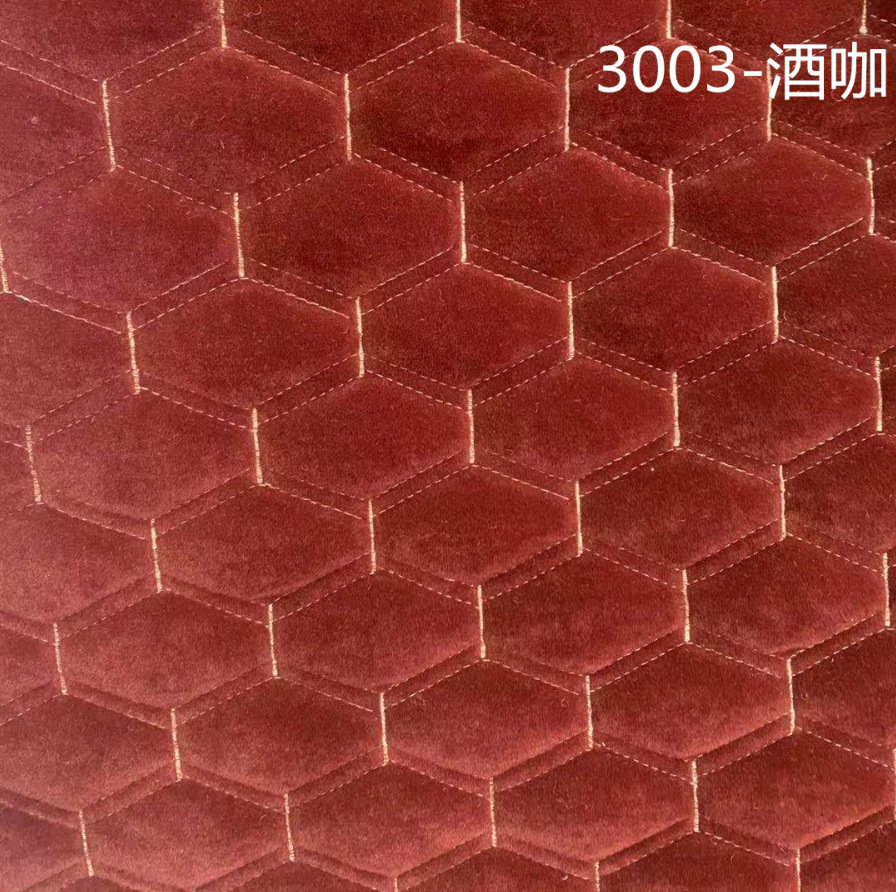 北欧貂绒绗缝沙发垫沙发套花边半成品面料布料厂家直营批发