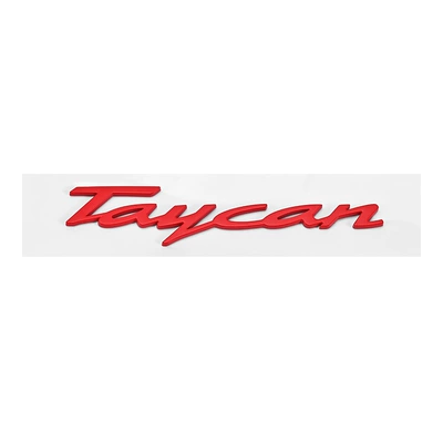 Car logo – Porsche Taycan logo - red-taycan