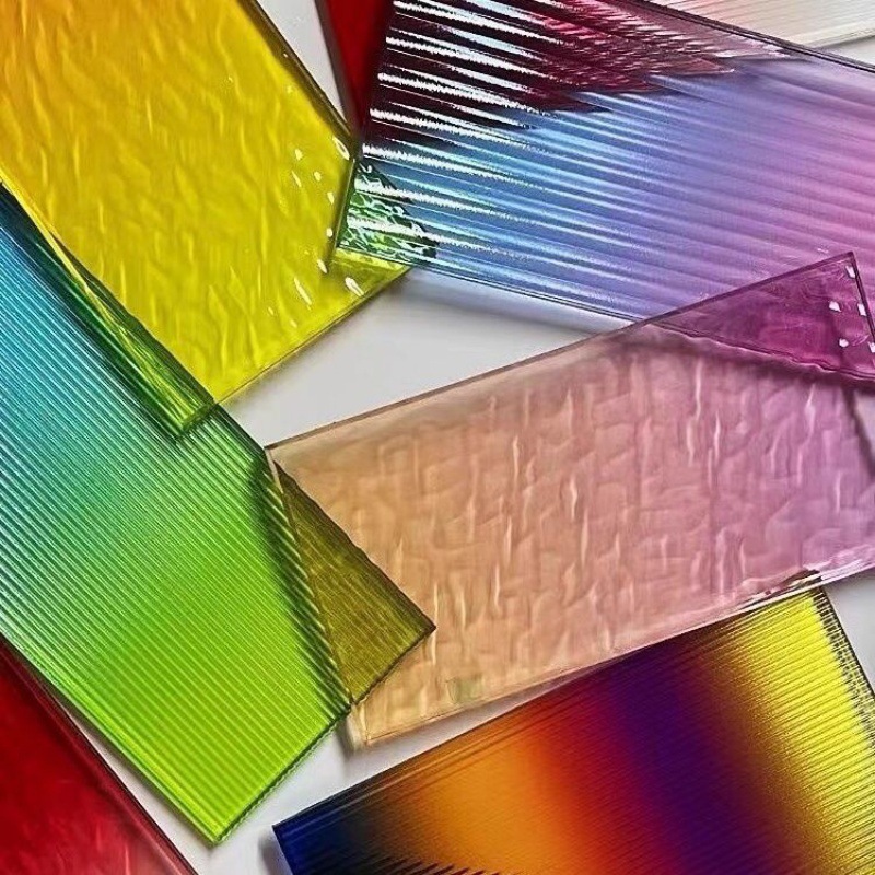 渐变色亚克力板镭射炫彩石头纹条纹有机玻璃uv亚克力水波纹板