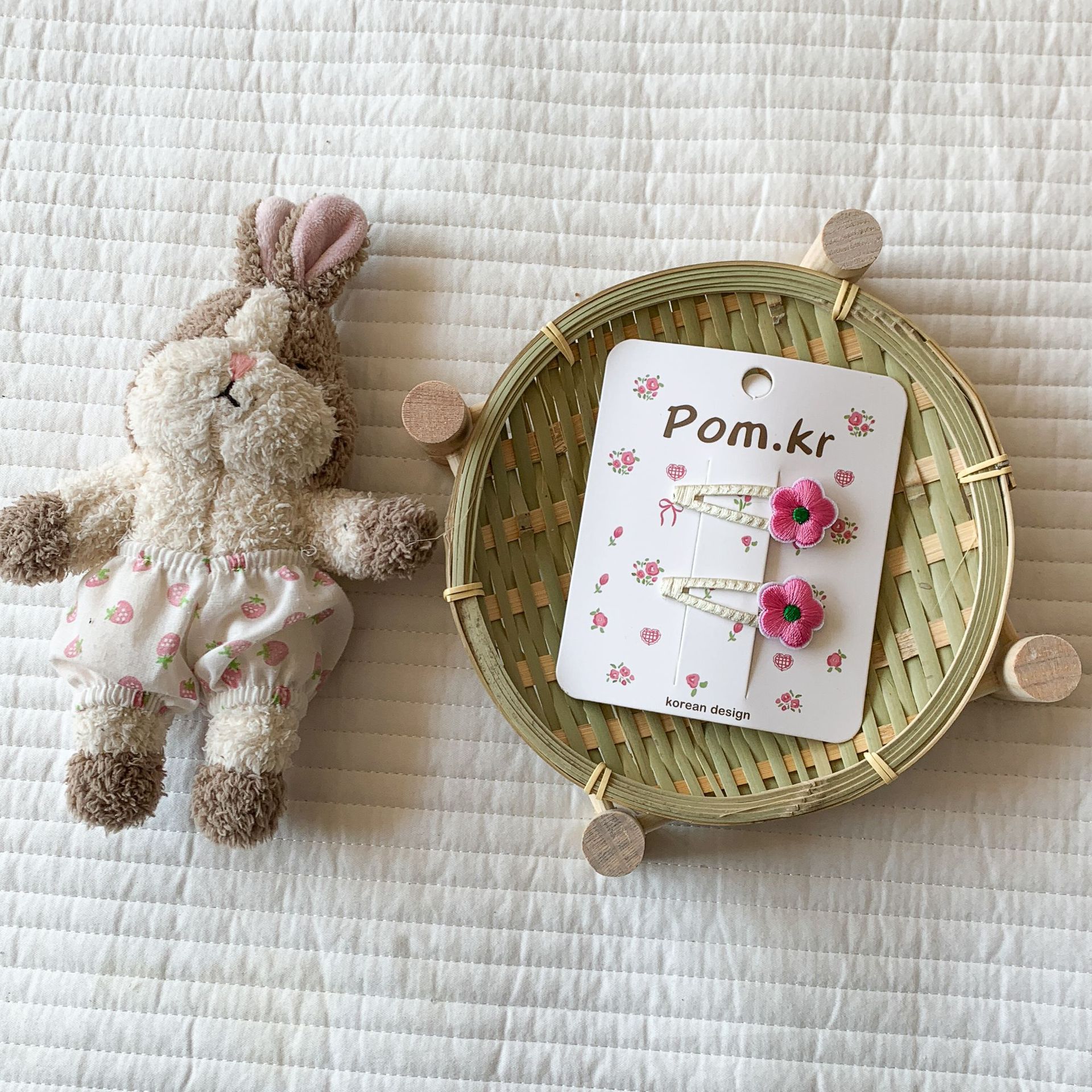 Caña de pera ropa para niños niña flor horquilla 2025 nuevo color sólido para niños dulce y lindo flequillo bb horquilla para bebé