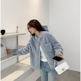 2024 New Small Collar Lamb Fur One-piece Sheep Coat Short Fur Young Coat Women