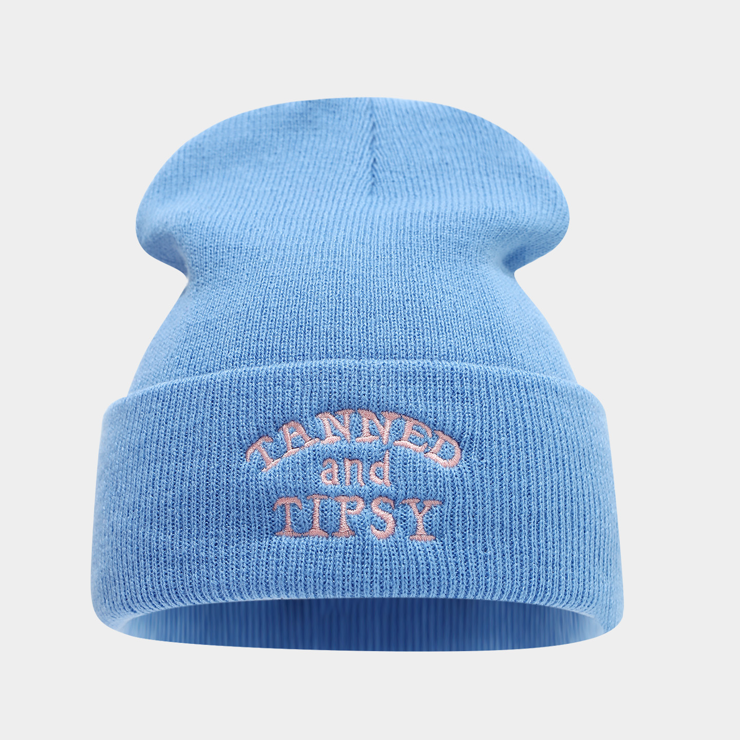 Otoño nuevo estilo simple letras bordadas sombrero de punto de moda europea y americana para hombres y mujeres callejera sombrero de lana caliente sombrero frío
