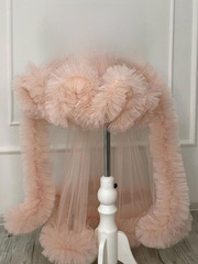 聖誕節兒童禮服釘珠中小童蓬蓬拖尾蝴蝶結走秀歐美女童公主裙批發