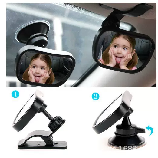 汽车内宝宝后视镜后排儿童安全座椅观察镜加装辅助镜反向盲区镜子