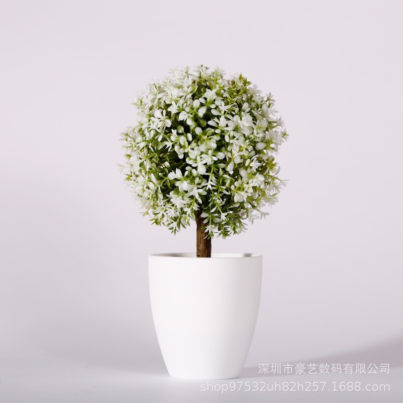 Simulación de plantas verdes, plantas en macetas, comercio electrónico, venta al por mayor, venta directa de fábrica, bola de hierba artificial de plástico, decoración del hogar, decoración del hogar image 10