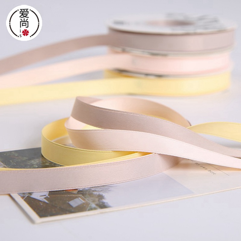 1CM牛奶丝双面哑光绸带缎带蝴蝶结丝带织带鲜花花束包装花艺带
