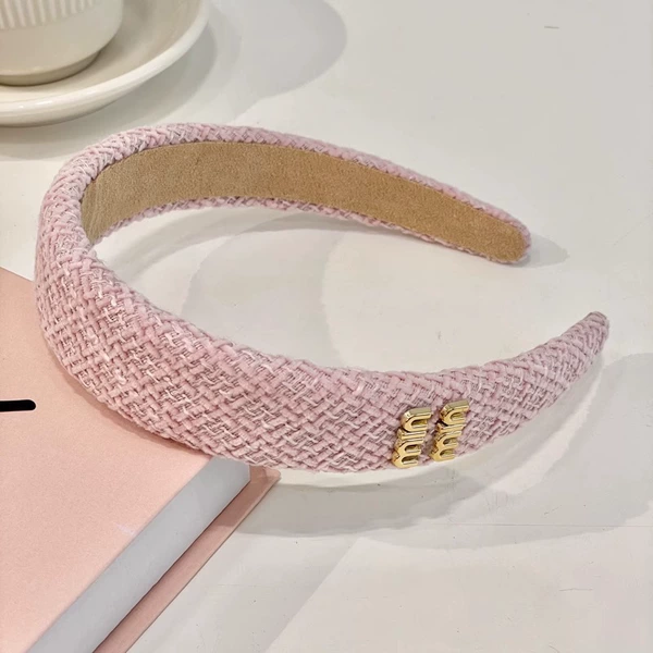 Fuchsia headband with letters
