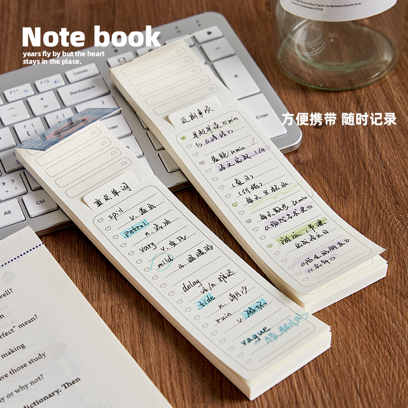 Cuaderno de notas de tipo marcador creativo cuaderno de notas de estudiantes multifuncional desgarrable etiqueta marcador de índice marcador de notas