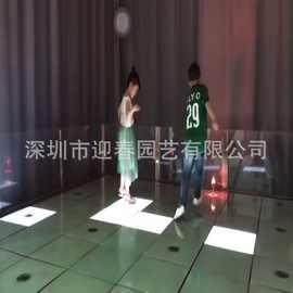 深圳重力感应喷泉互动网红脚踏LED感应屏脚踏感应设备安装