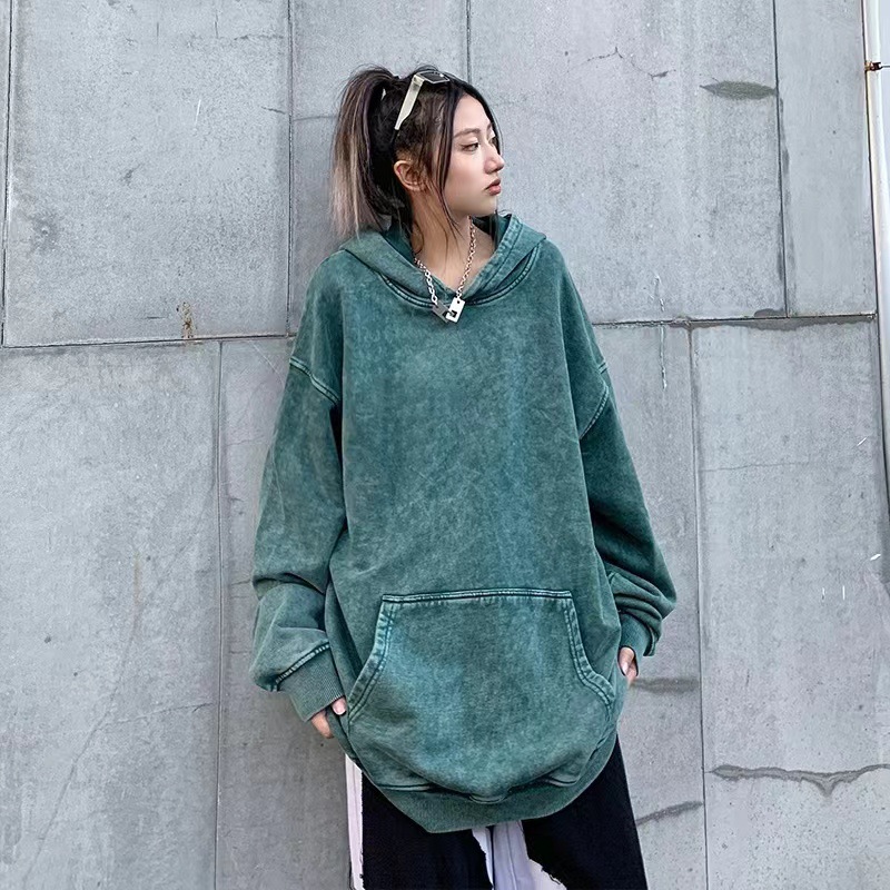 Comercio exterior transfronterizo pesado de algodón lavado con agua para hacer viejas camisetas marca de moda ocio retro molino de piedra frito copo de nieve ropa de hombre adolescente
