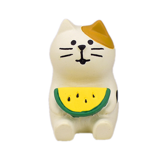 Zakka ins girly cute cat decoration small ornaments watermelon bird food toy micro scene shooting props