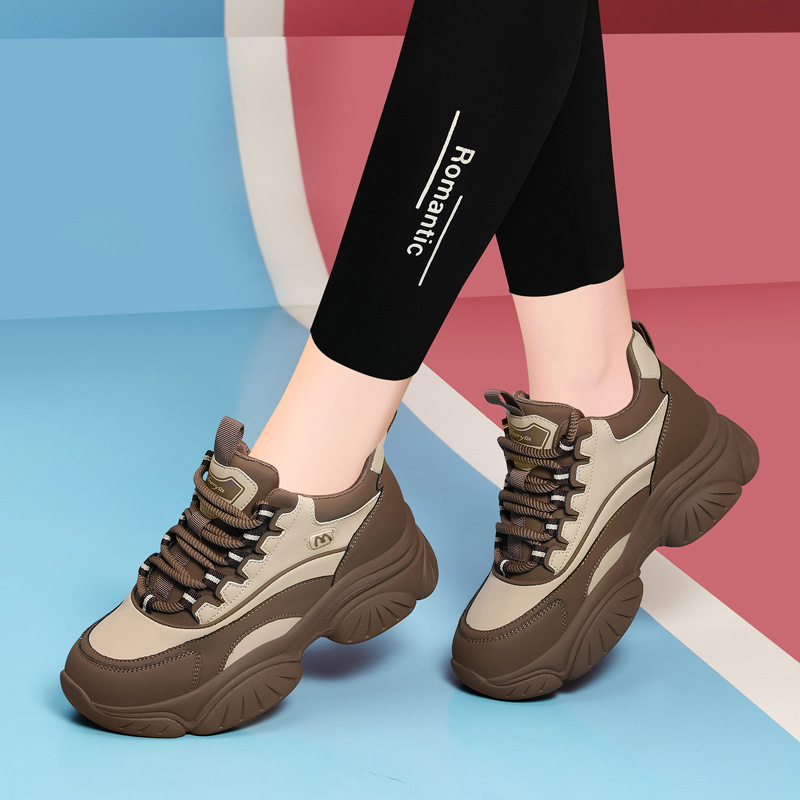 Demi-season shock-absorbing lightweight sneakers platform for…