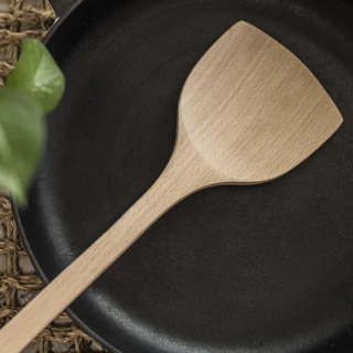 榉木家用实木锅铲勺子不粘锅套装食品级厨房神器抗菌防霉跨境批发