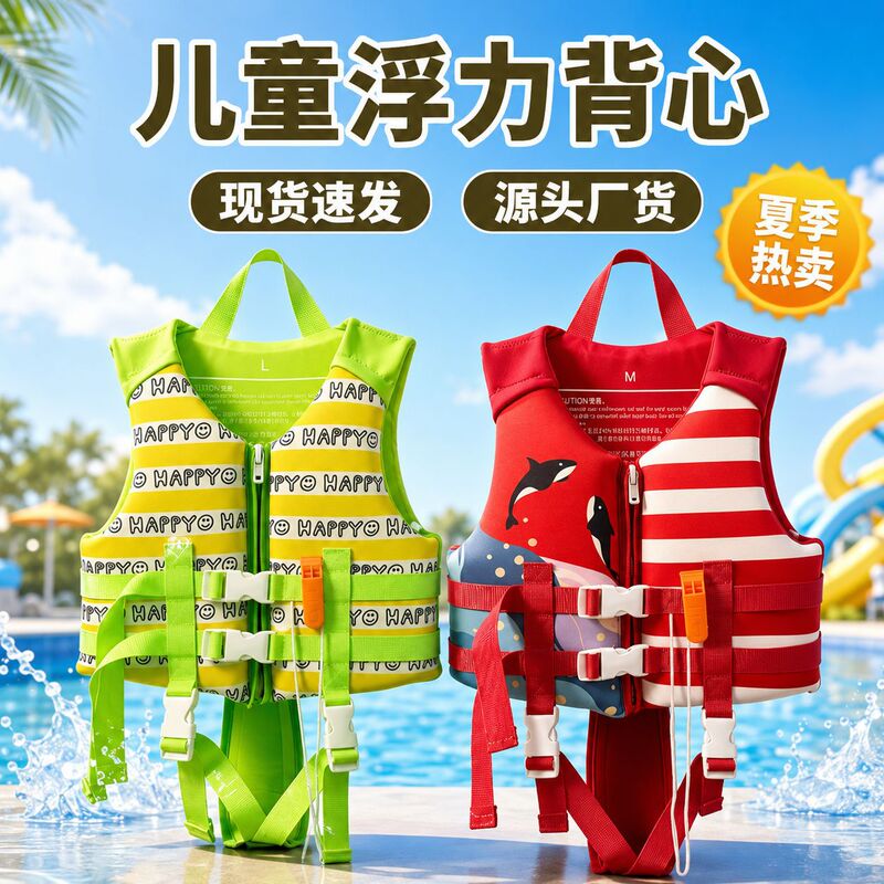 Children's Life Jackets with High Buoyancy for Boys and Girls, Outdoor Water Sports, Warm Swimming Buoyancy Vests, Drifting Vests