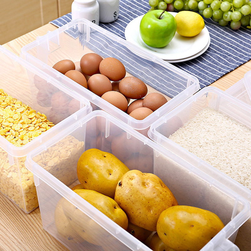 冰箱收纳盒水果蔬菜密封透明保鲜收纳盒塑料冷藏储物冷冻盒批发|undefined