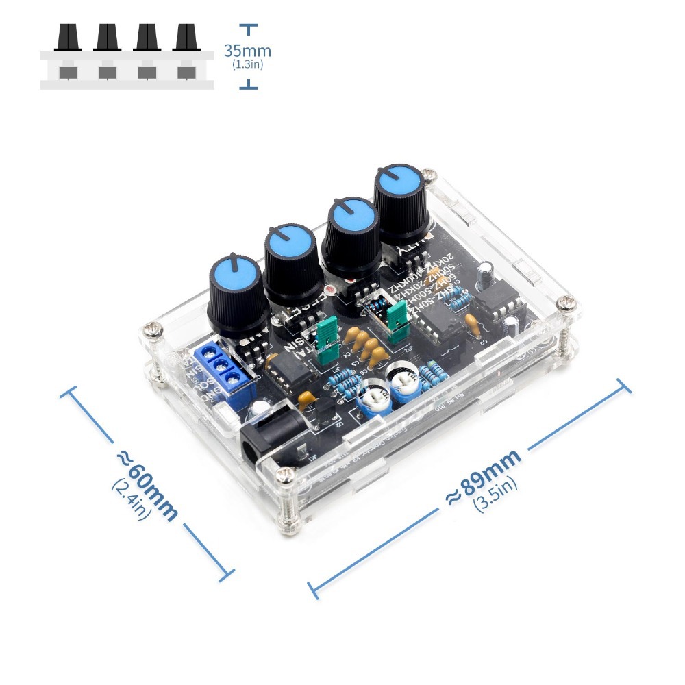 ICL8038 multifunctional low frequency signal generator DIY kit loose parts with housing xr2206 upgraded version