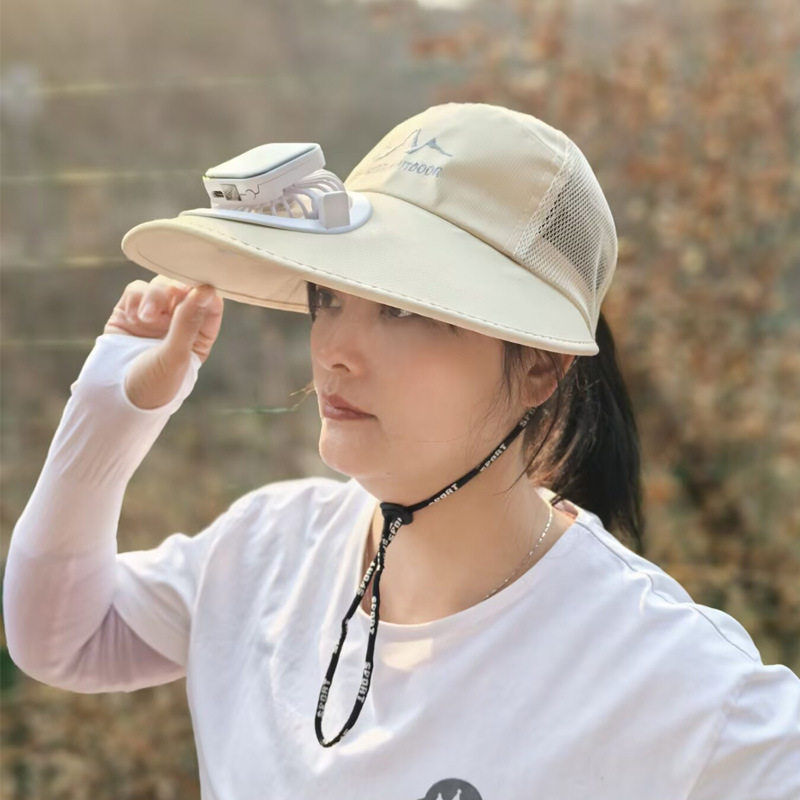 扇風機付き帽子メンズ釣り扇風機帽子ソーラー充電夏女性ドライアウトドア日よけ日焼け止め帽子|undefined