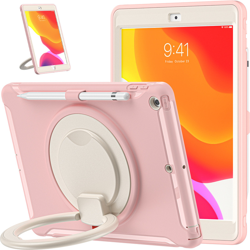iPad 10.2 Apple Tablet Protective Case with Pen Case 360-degree Handheld Rotating Bracket Three-proof Protective Case iPad 10.2 Apple Tablet Protective Case with Pen Case 360-degree Handheld Rotating Bracket Three-proof Protective Case