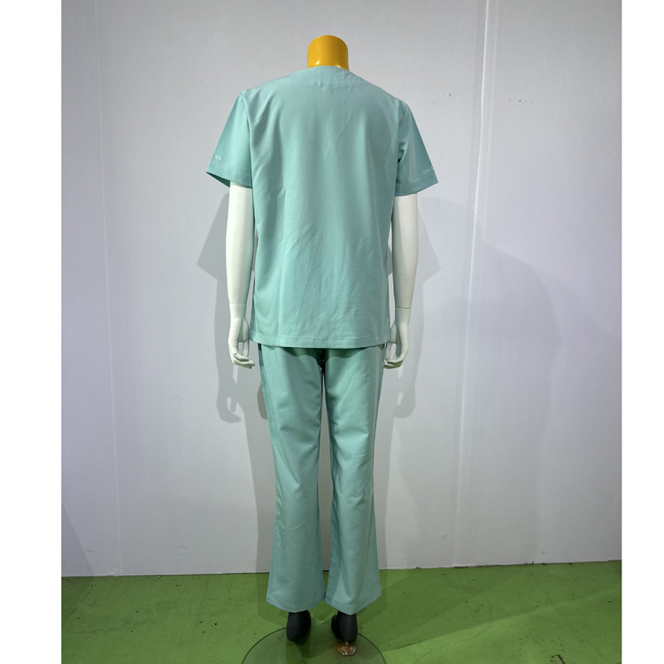 새로운 반팔 손 씻기 옷 세트 맞춤형 탄성 패브릭 편안하고 모양의 뷰티 케어 손 씻기 옷 맞춤