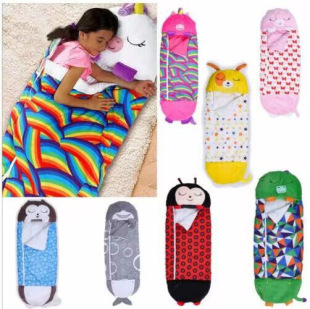 Children's Sleeping Bag Children's Folding Pillow Cartoon Animal Children's Sleeping Bag Anti-Kick Children's Sleeping Bag