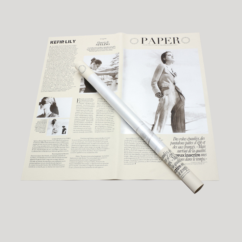 Bright New Fashion Weekly Series Papel de embalaje de flores Periódico en inglés Plástico opp Floristería impermeable Materiales florales