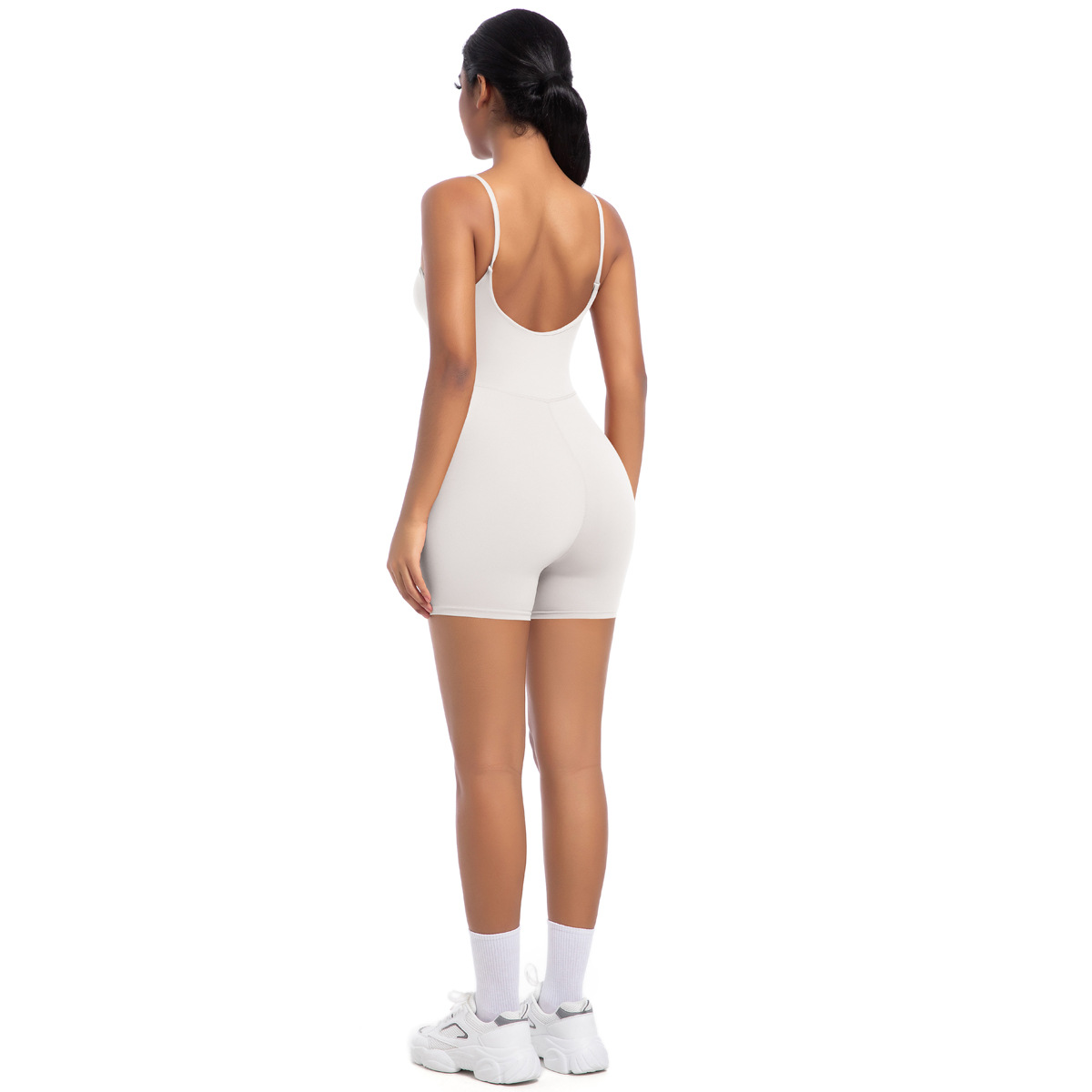 Neuer Stil Naked Feel Strap Jumpsuit Tanz Lauf Fitness Sport Enger Yoga-Anzug_voghion.com