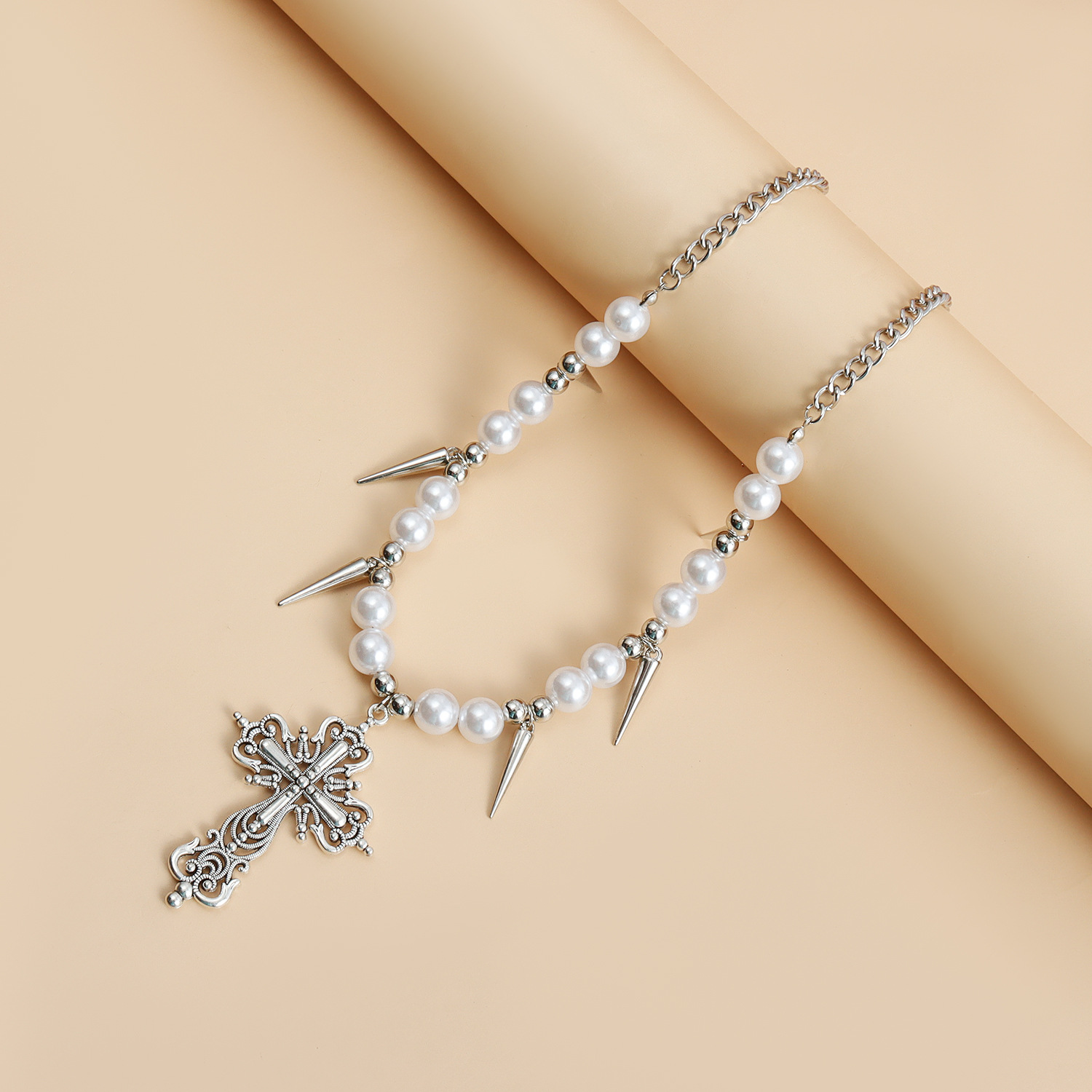 All Seasons Season Vacation Classic Style Cross Alloy Choker Wholesale