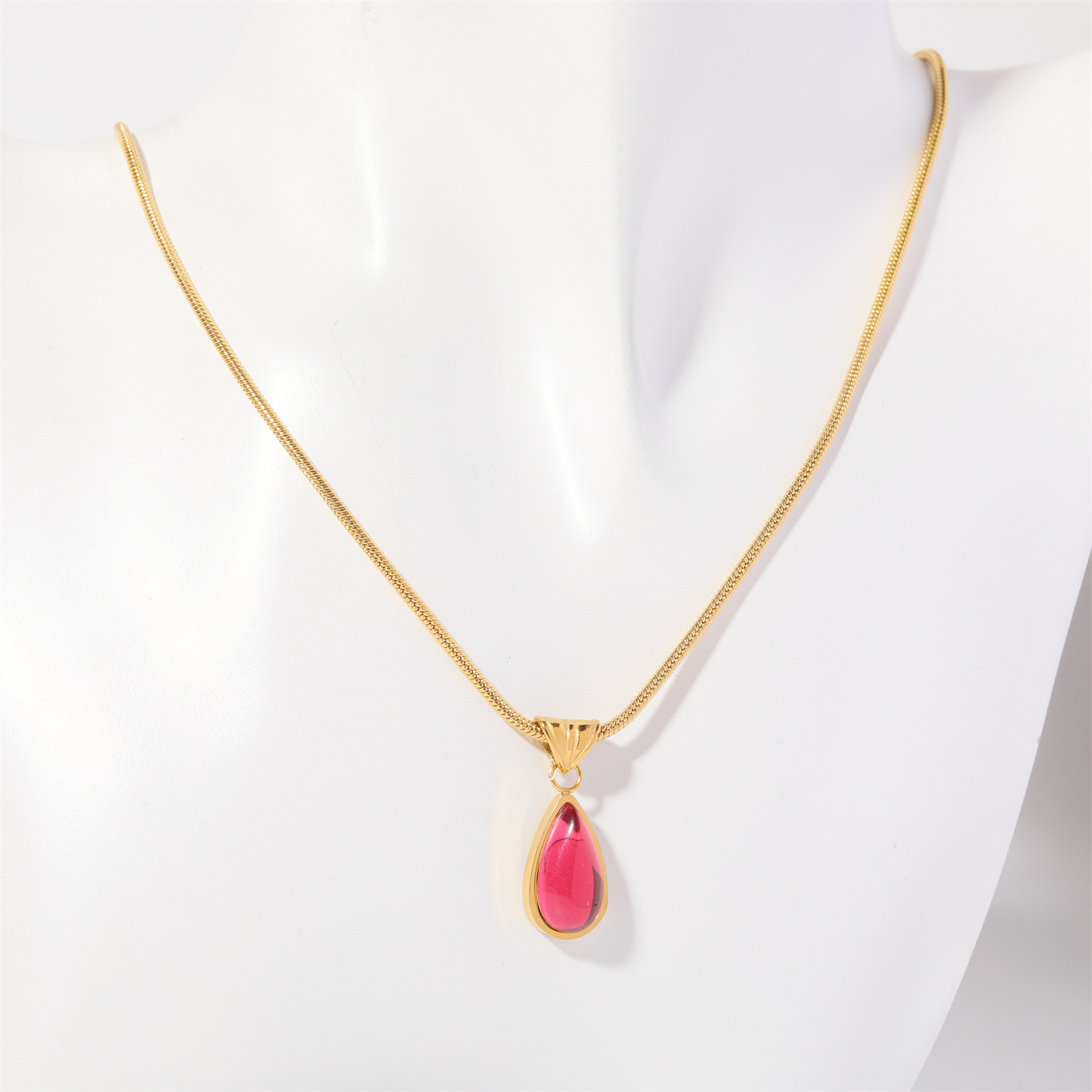 Collar de Piedra de Nacimiento de Diciembre, Colgante Gota de Agua image 10