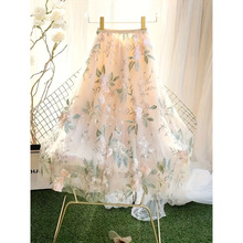 B 73014 New Chinese embroidered tulle skirt ����ʽ������ɴȹ