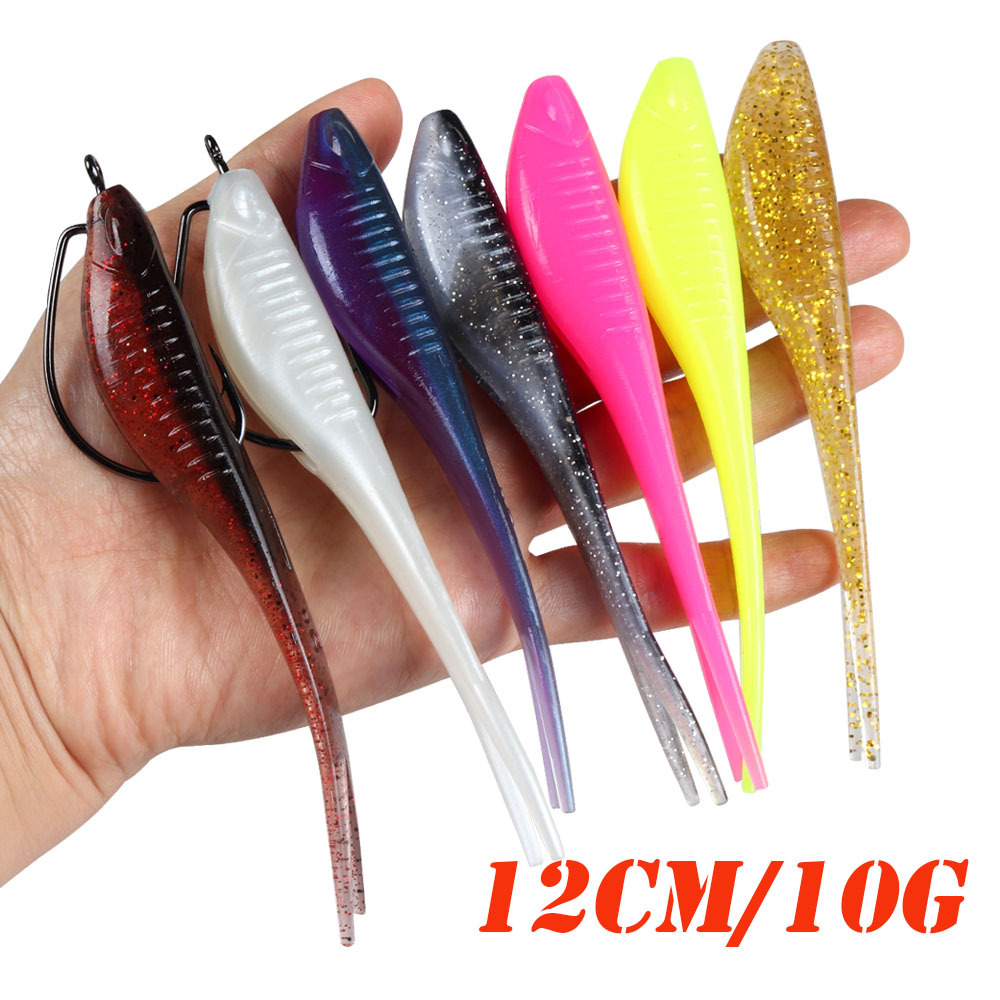 TPR soft bait Baby silencer fork tail 120mm 10g bite resistant…
