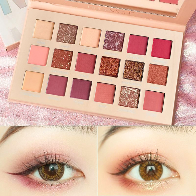 HUDAPRO Desert Rose Eye Shadow Plate Red Inns Hot Beauty Beauty Cenicienta Mat Pearl 18 Color Eye Shadow Color