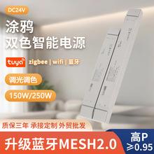 涂鸦zigbee智能橱柜灯带电源双色变压器24Vled灯调光调色开关电源