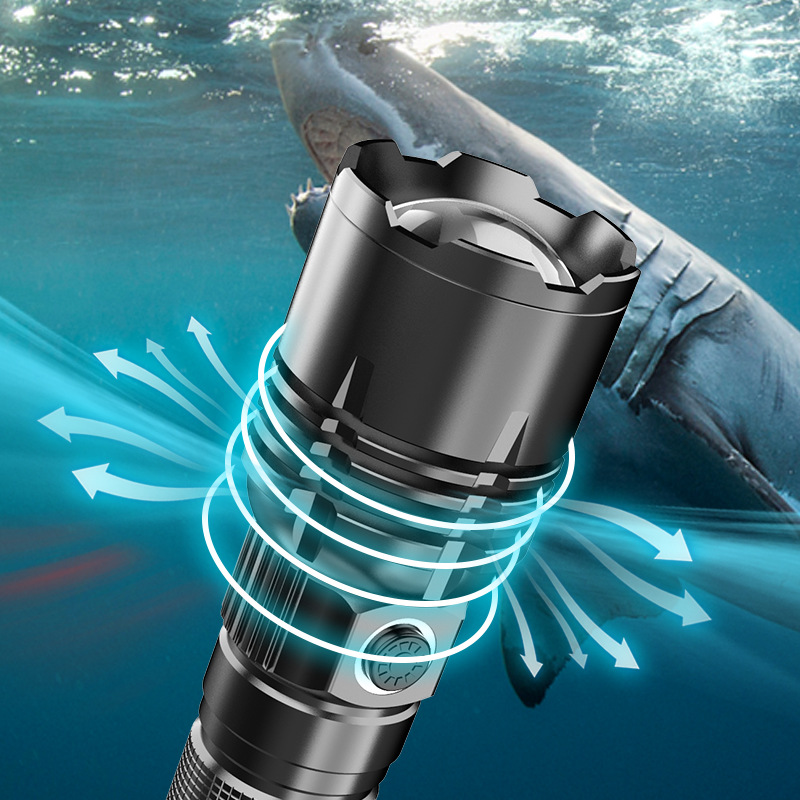 Blanco linterna láser Pantalla de potencia de carga del teléfono móvil linterna de aleación de aluminio linterna de iluminación portátil transfronteriza nuevo producto