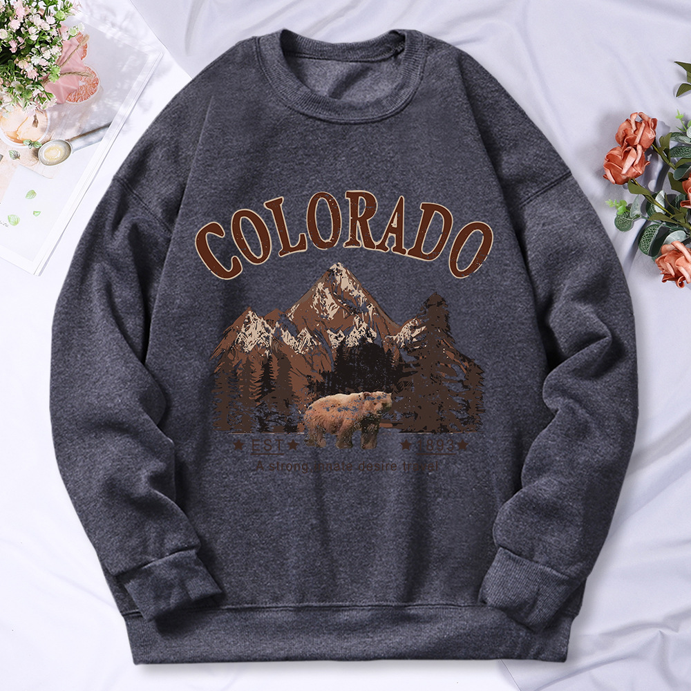 Inspiration and Travel Printing Hooded Women's vintage Crew