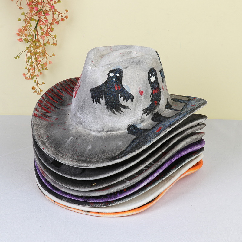 Halloween Party Bunte Ball Leistung Hut Geist Festival Requisiten Cowboy Schneemann Muster_voghion.com