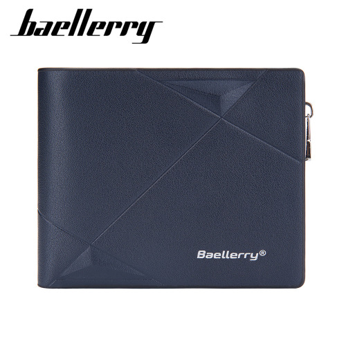 Baellerry new men's short wallet horizontal business multi-card zipper coin purse men's wholesale