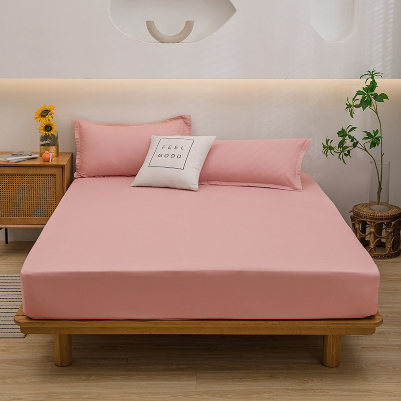 Cama de color sólido una sola pieza de algodón lavable japonés cubierta de cama a prueba de polvo todo incluido colchón cubierta de protección dormitorio doméstico moderno y simple