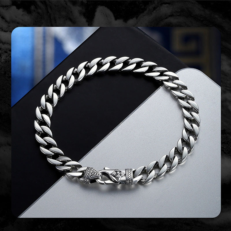 Yanyu Cuban Chain Men's Bracelet Casual Niche Hip-Hop Vajra Pestle Couple Birthday Gift Factory Direct Sales Yanyu Cuban Chain Men's Bracelet Casual Niche Hip-Hop Vajra Pestle Couple Birthday Gift Factory Direct Sales