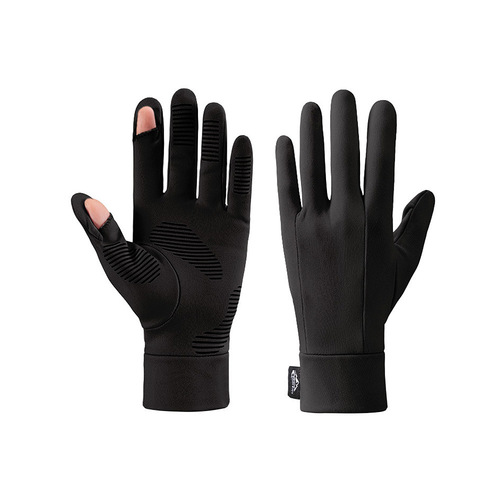 Outdoor ski liner gloves winter cycling windproof anti-slip sports antibacterial warm gloves flip-finger touch screen DB72