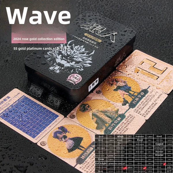 Waterproof golden tin box contains rose
