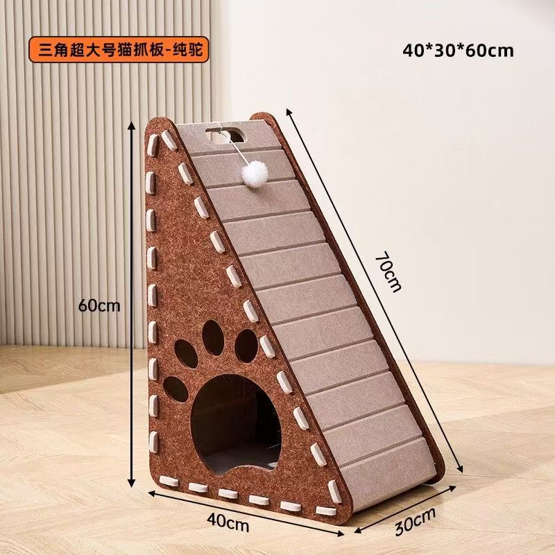 Nido triangular vertical para gatos grueso resistente al desgaste sin descascascar felt gato agarrar tablero de pared esquina para evitar agarrar sofá gato agarrar tablero