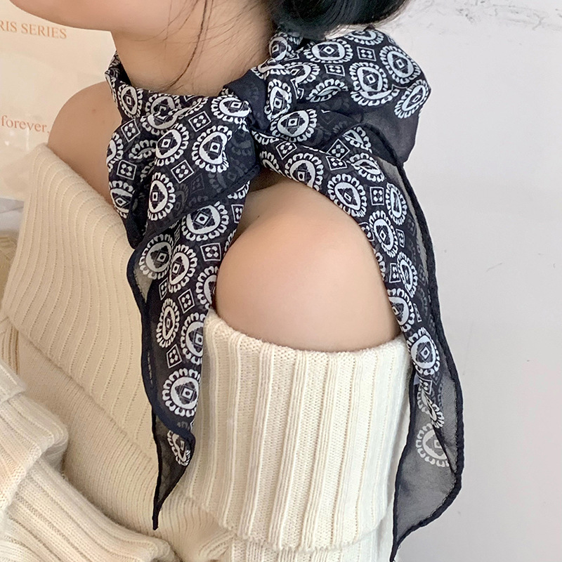 Pañuelo de seda, banda larga, estilo de primavera y verano de alta calidad, bufanda de decoración literaria, bufanda de todo fósforo, cinta, cintura, bufanda de seda para mujer al por mayor