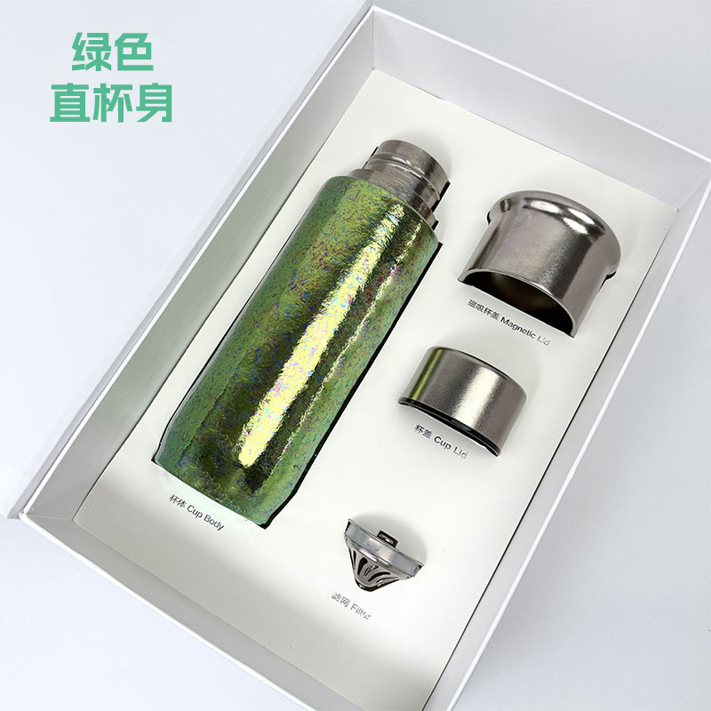 新しい純チタン磁気断熱カップ、ハイエンドビジネス煮込みティーカップ、大容量メンズチタンカップ、ティーカーウォーターカップ|undefined