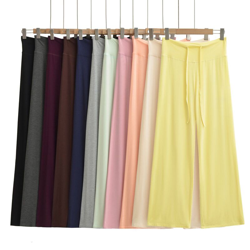 Summer American-Style Short Long-Sleeve Round-Neck Cardigan Modal Backless Camisole Drapey Yoga Sports Casual Pants Set