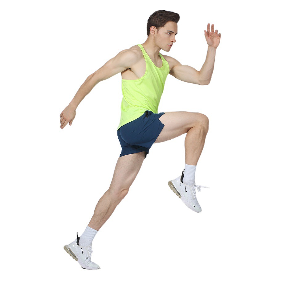 Men's and women's I-back sports vest track and field marathon running sleeveless vest fitness vest moisture wicking